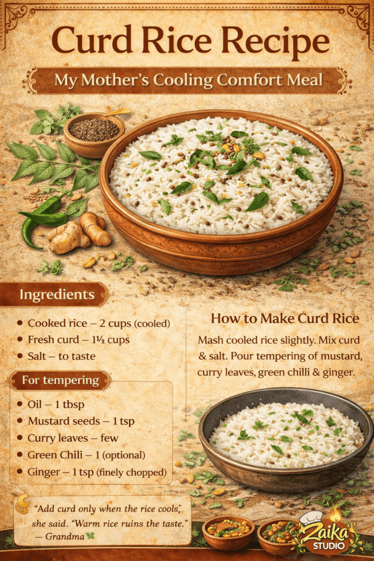 Cooling Rice Cooling Curd Rice Recipe | Quick & Easy Comfort Meal – Zaika Studio
