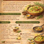 🍋🍚 Lemon Rice Recipe – Grandma’s Refreshing South Indian Comfort Food